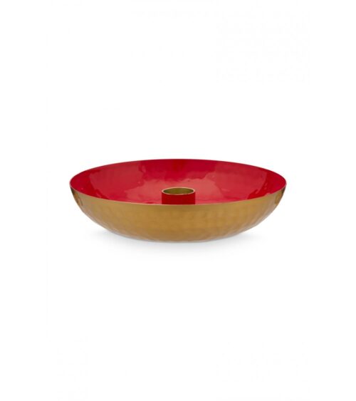 Candle tray small red