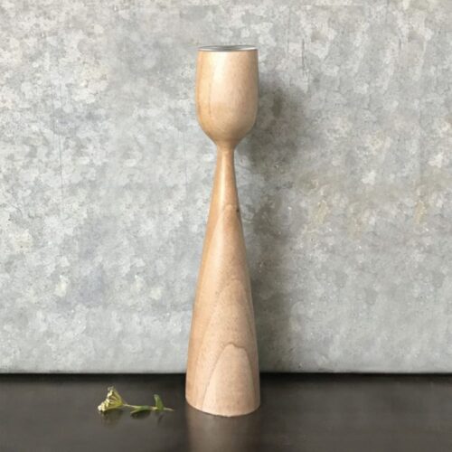 Wooden tea light holder natural